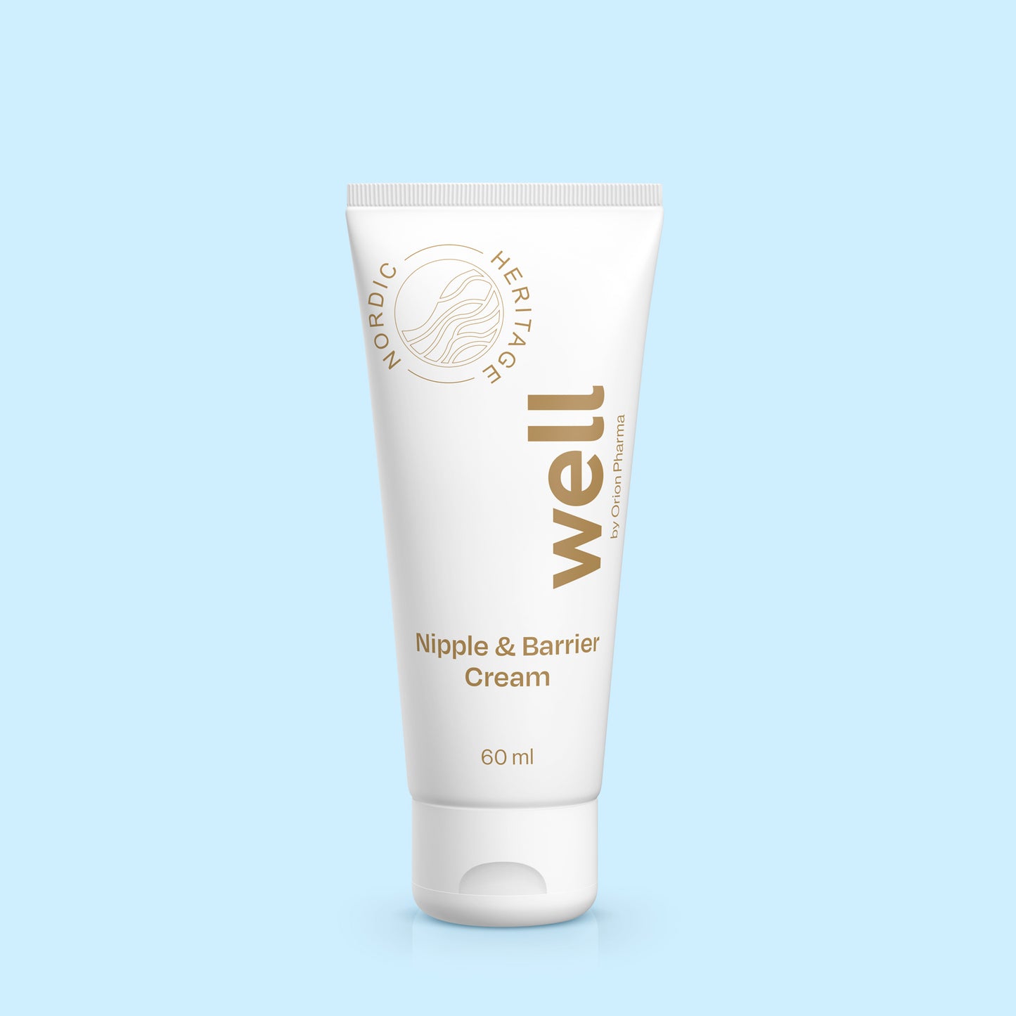 Well by Orion Pharma Nipple & Barrier Cream 60 ml for irritated nipples and dry skin. Vegan and fragrance-free.