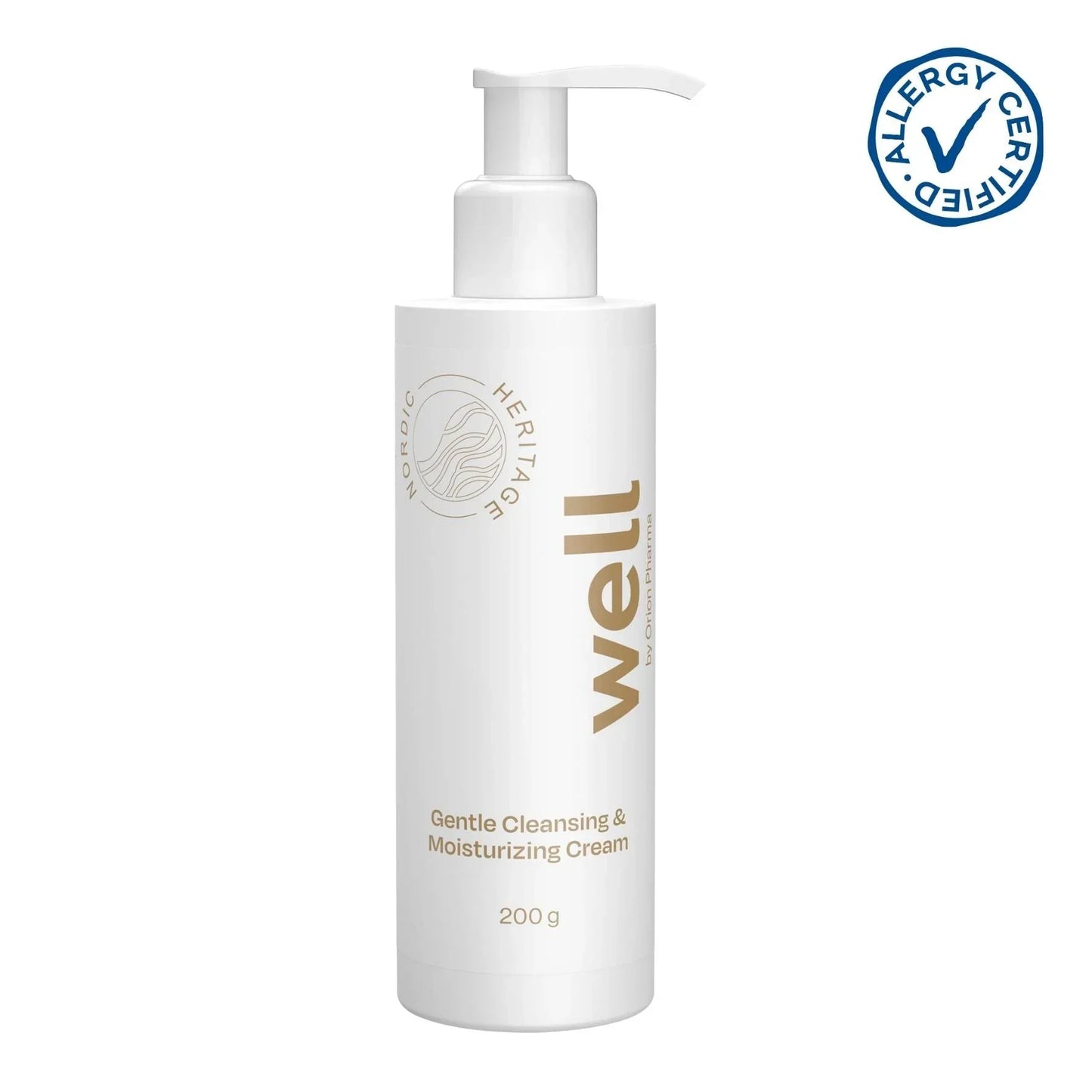 Well by Orion Pharma Gentle Cleansing & Moisturizing Cream 200 g Fragrance-free & vegan, for the whole family