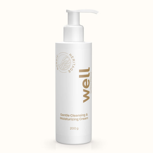 Well by Orion Pharma Gentle Cleansing & Moisturizing Cream 200 g Fragrance-free & vegan, for the whole family